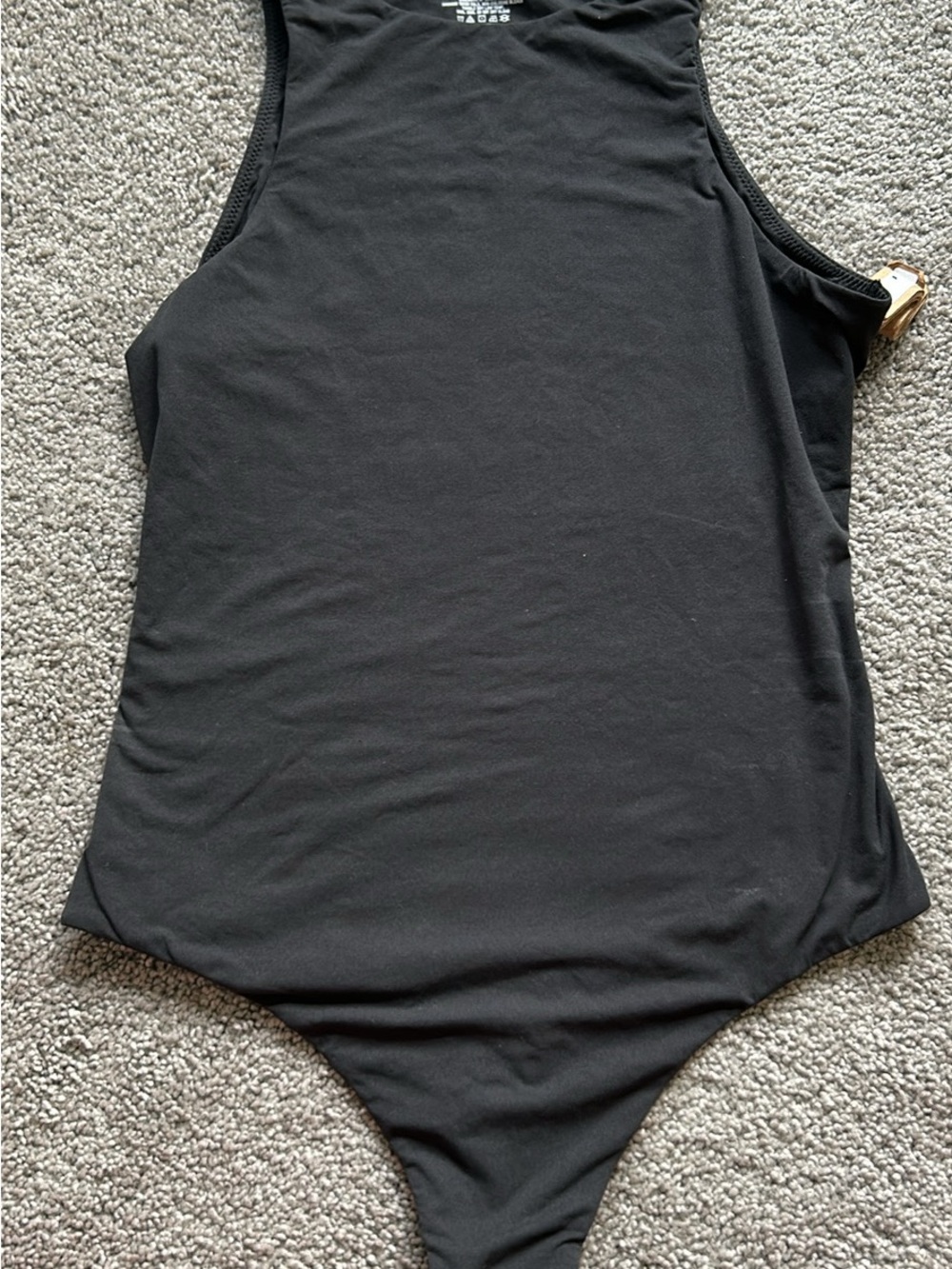 SKIMS Black Sleeveless One-Piece Bodysuit